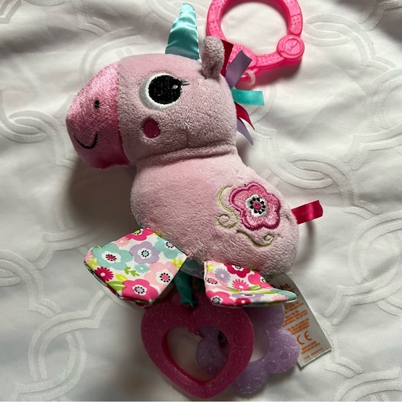 ✔️BRIGHT STARTS SPARKLE N SHINE UNICORN CHIME RATTLE PLAY GRAB PLUSH TOY - Picture 1 of 9